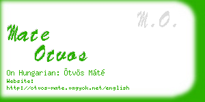 mate otvos business card
